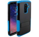 GSA Snap-on Rugged Hybrid Case w/Kickstand for Samsung Galaxy A6 - Black/Blue