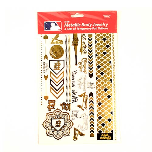 Little Earth MLB St. Louis Cardinals Temporary Foil Tattoos 2 Sheets