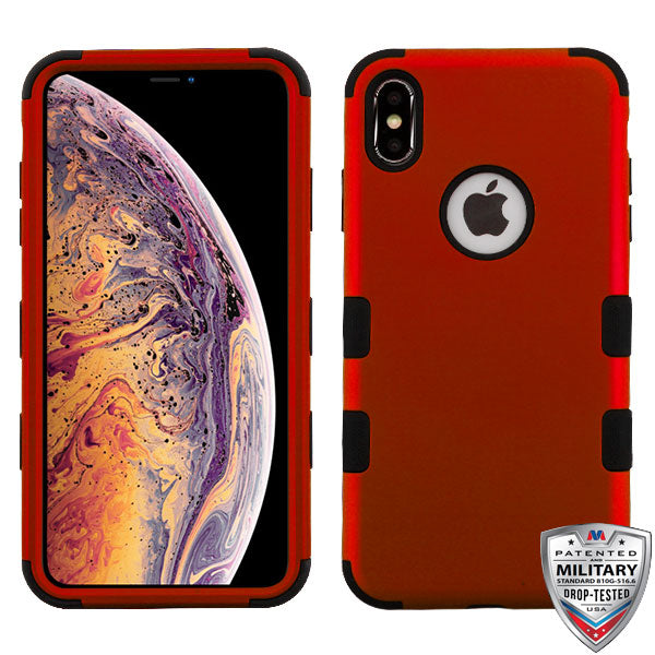 MyBat TUFF Titanium Hybrid Case For iPhone XS Max (6.5") - Red Black