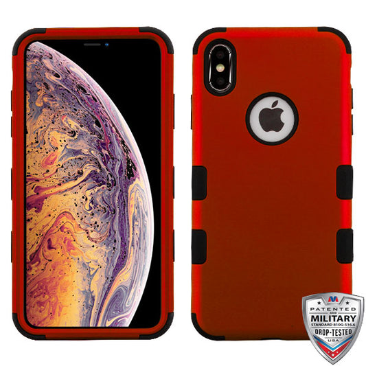 MyBat TUFF Titanium Hybrid Case For iPhone XS Max (6.5") - Red Black