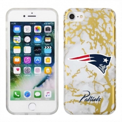 PBG NFL New England Patriots White Marble for iPhone SE (2020-22) 8, 7, 6 & 6S (4.7")