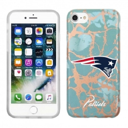 PBG NFL New England Patriots Teal Marble for iPhone SE (2022-20) 8, 7, 6 & 6S (4.7")