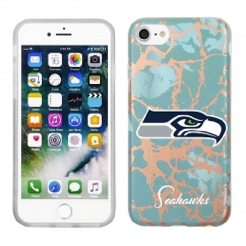 PBG NFL Seattle Seahawks Teal Marble for iPhone SE (2022-20) 8, 7, 6 & 6S (4.7")