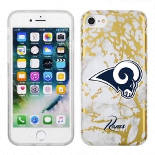 PBG NFL Los Angeles Rams White Marble for iPhone SE (2022-20) 8, 7, 6 & 6S (4.7")