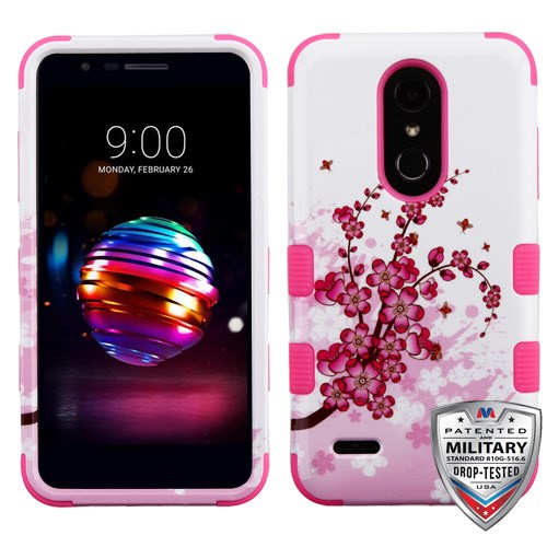 Mybat Spring Flowers electric Pink Tuff Hybrid for Lg K10 2018, K30, Harmony 2