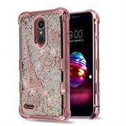 MyBat Water Glitter Design Cover For LG K30/K10 (2018)/Harmony 2 Rose Gold