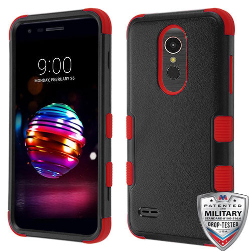 MYBAT Tuff Hybrid Black Red Case for Lg K10 2018 Lg X410 K30 Premier Pro Lg Phoenix Plus Lg Harmony 2