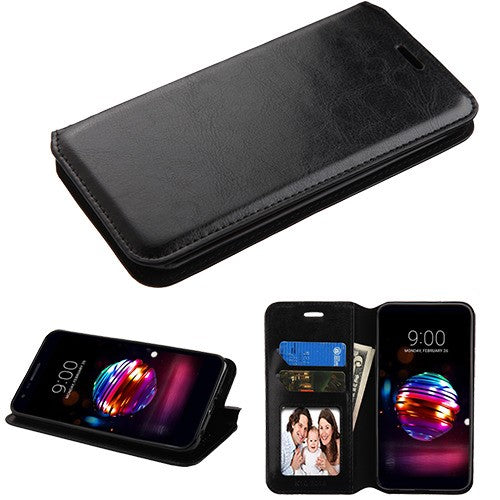 GSA MyJacket Wallet Flip Case For LG K10 (2018), K30 & Harmony 2  - Black