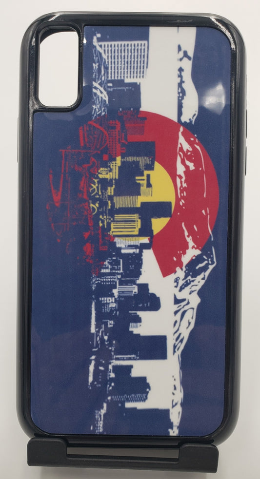 GSA Denver Skyline Colorado Flag Hybrid Case For iPhone XR (6.1")