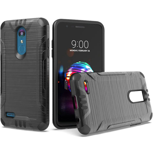 GSA Slim Armor Brushed Hybrid Black Case for LG K30 K10 2018 Harmony 2