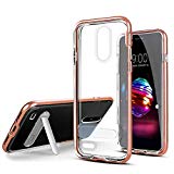 GSA Crystal Clear Hybrid Magnetic Stand Case For LG K30 & K10 (2018) Rose Gold