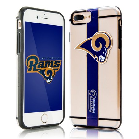 FOCO NFL Los Angeles Rams Clear Case for iPhone 8 Plus, 7 Plus, 6S Plus, 6 Plus (5.5")