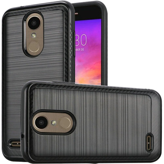 GSA Brushed Hybrid  Edged Case for LG Aristo 2, Aristo 2 Plus, Tribute Dynasty (Black)