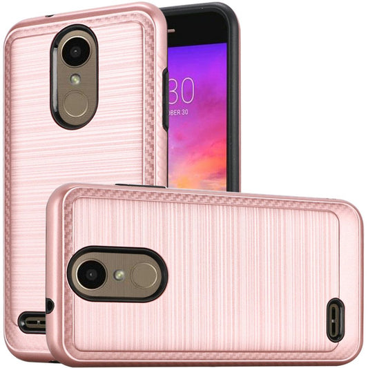 GSA Slim Brushed Hybrid Case for LG Aristo 2, 3, 3+, Fortune 2, Tribute Dynasty (Rose Gold)