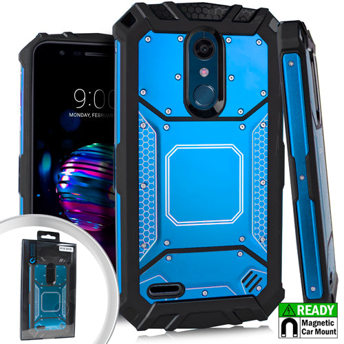 GSA Screw Metal Jacket Blue, Black Case for LG K30, K10, LG Phoenix Plus, Harmoney 2, LG Premier Pro