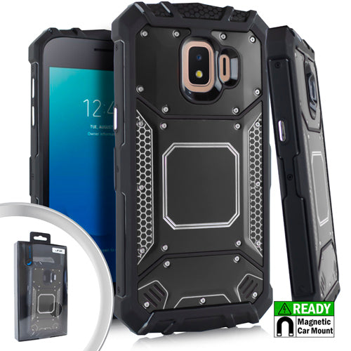 GSA Screw Metal Jacket Case for Samsung Galaxy J2/J2 Core - Black