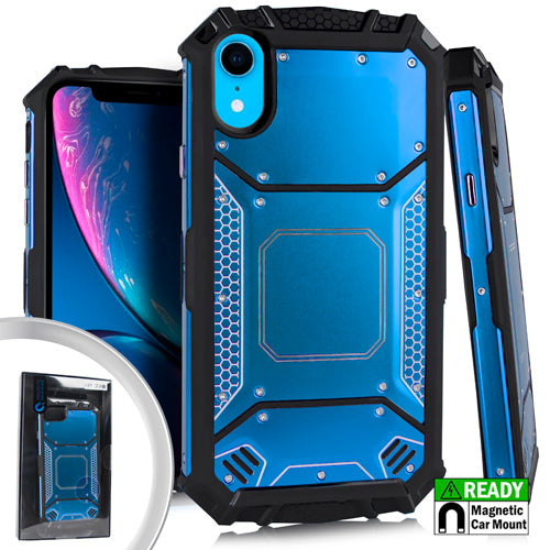 GSA Metal Jacket Hybrid Case for iPhone Apple XR (6.1") Blue Black