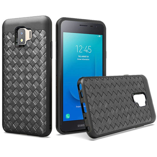 GSA Woven Textured Hybrid Case For Samsung Galaxy J2 Core - Black