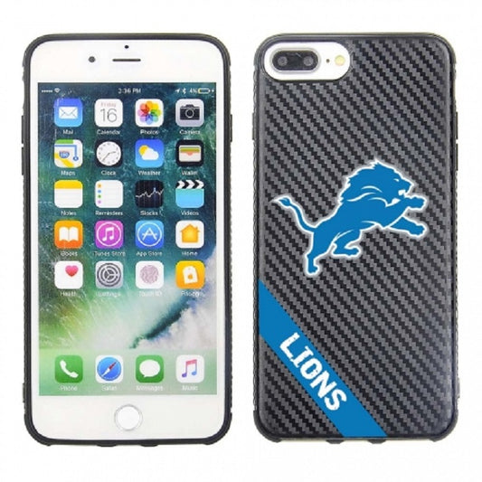 PBG NFL Detroit Lions Carbon fiber Case for iPhone 8 +, 7 +, 6 + & 6S + (5.5")