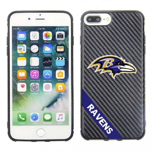 PBG NFL Baltimore Ravens Carbon Case for iPhone 8 Plus, 7 Plus, 6 Plus & 6S Plus (5.5")