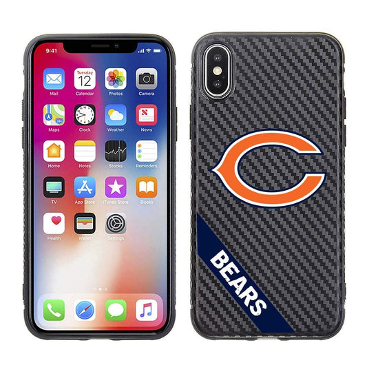 PBG NFL Chicago Bears Black Carbon Case for iPhone X & XS (5.8")