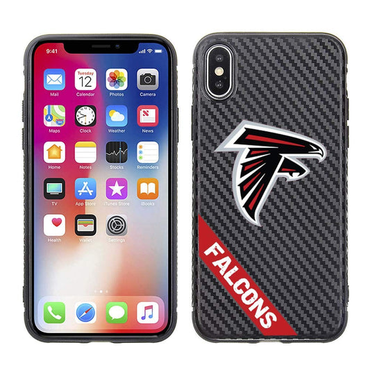 PBG NFL Atlanta Falcons Black Carbon Case for iPhone X, XS (5.8")