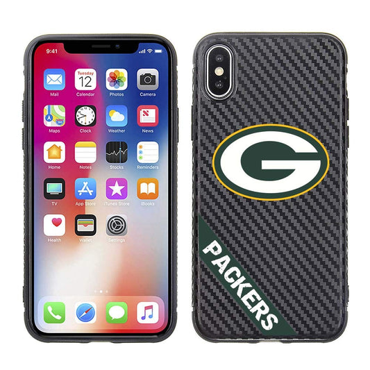 PBG NFL Green Bay Packers Black Carbon Case for iPhone X, XS (5.8")