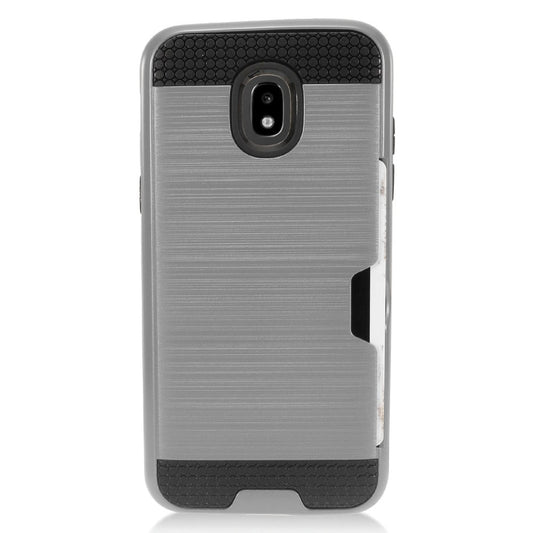 GSA Brushed Hybrid Card Case For Samsung Galaxy J7 (2018), J737 Gray
