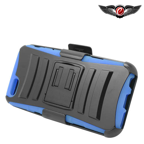 GSA Armor Skin Case Stand Holster For iPhone Apple 6, 6S (4.7") Blue Black