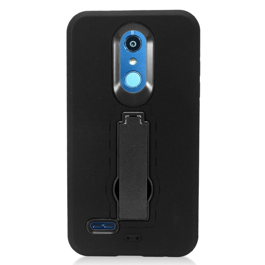 GSA Hybrid Armor Case w/Stand - Black For LG K30, Phoenix Plus, Xpression Plus, Harmony2, Premier Pro LTE