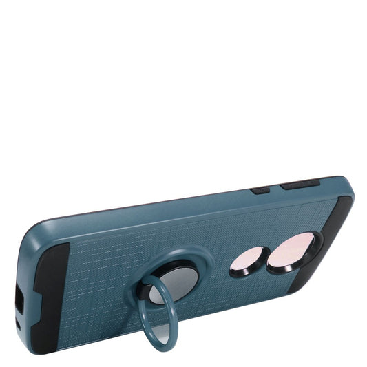 GSA Brushed Ring  Hybrid Case for Motorola Moto E5 Supra E5 Plus Black/Blue