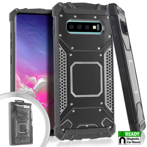 GSA Screw Metal Jacket Case for Samsung Galaxy S10 (6.1") - Black