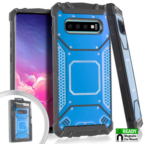 GSA Screw Metal Jacket Case for Samsung Galaxy S10 (6.1") - Blue/Black