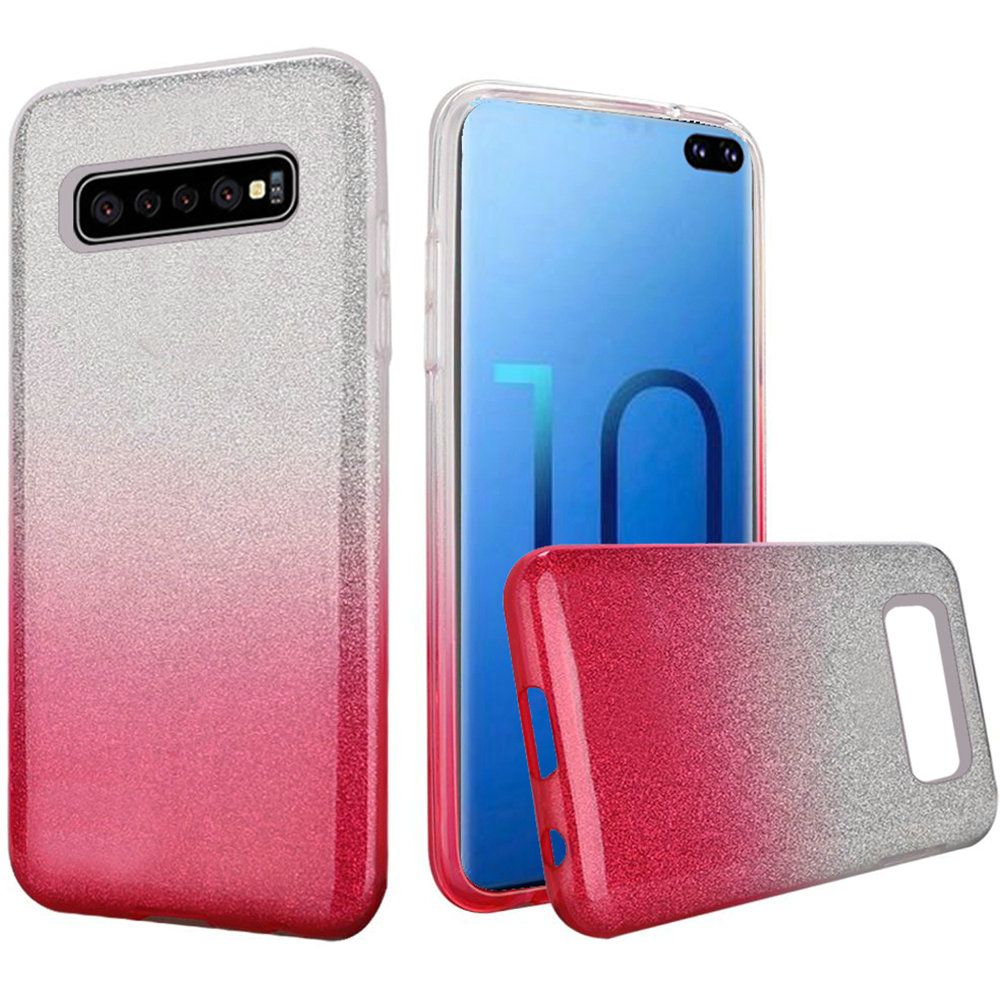 GSA Gradient Glitter Candy Case for Samsung Galaxy S10 + (6.4") Hot Pink