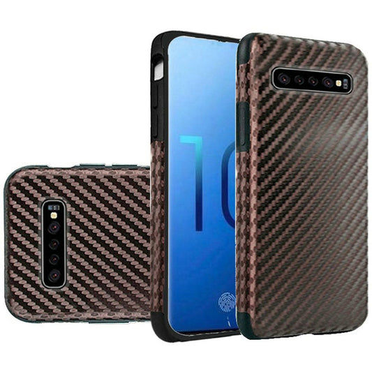 GSA Carbon Fiber Case for Samsung Galaxy S10 Plus (6.4") - Brown