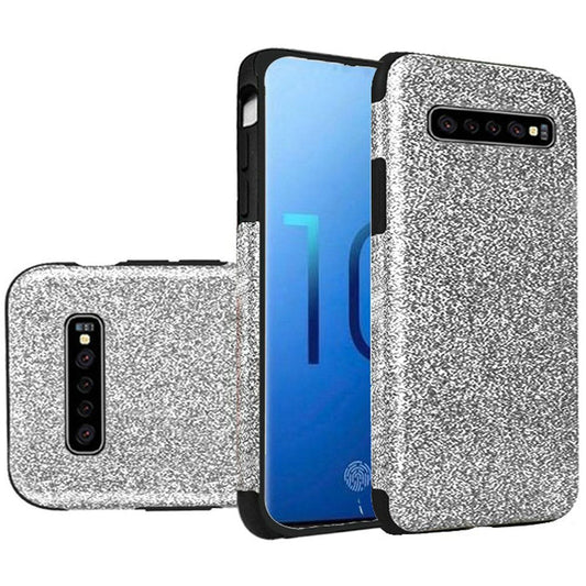 GSA Slim Glitter Candy Case for Samsung Galaxy S10 Plus (6.4") - Silver