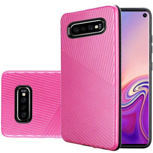 GSA Textured Embossed Lines for Samsung S10e (5.8") - Hot Pink