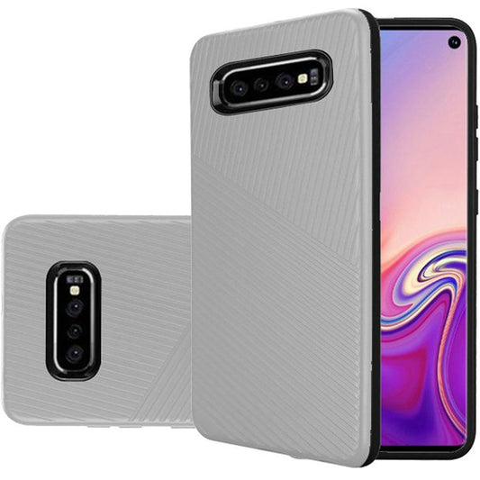 GSA Textured Embossed Lines for Samsung S10e (5.8") - Silver