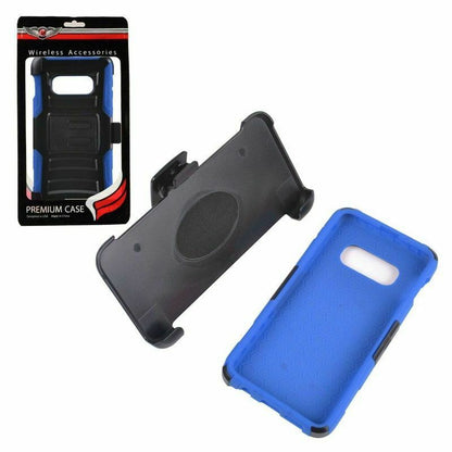 GSA Car Armor Holster Case Stand for Samsung Galaxy S10 (6.1") Black Blue