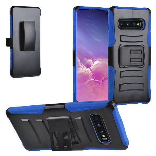 GSA Car Armor Holster Case for Samsung Galaxy S10 Plus (6.4") - Black/Blue