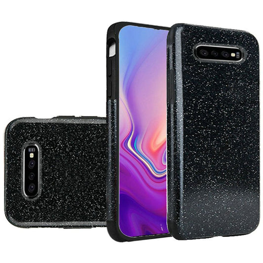 GSA Flexible Slim Glitter Candy Case for Samsung S10 (6.1") - Black