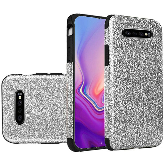 GSA Flexible Slim Glitter Candy Case for Samsung S10 (6.1") - Silver