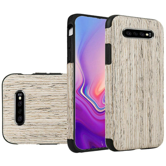 GSA Wood Grain Hybrid Case for Samsung S10 (6.1") - Ash Wood