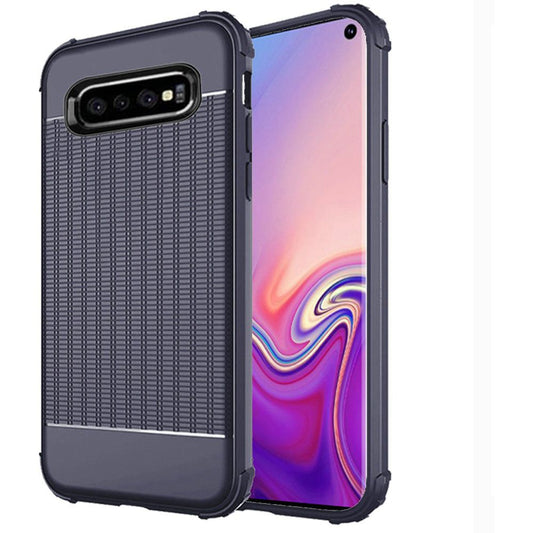GSA Textured Shockproof Hybrid Case for Samsung S10 (6.1") - Navy Blue