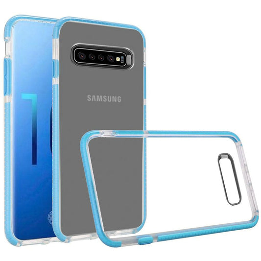 GSA Premium Side Spine Case for Samsung S10 Plus (6.4") - Clear/Blue