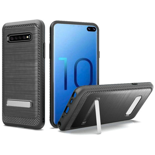 GSA Brushed Case w/Kickstand for Samsung S10 Plus (6.4") - Black