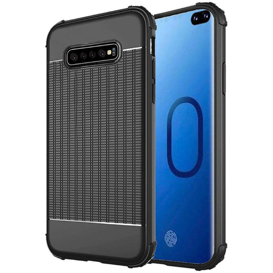 GSA Shockproof Textured Hybrid Case for Samsung S10 Plus (6.4") - Black
