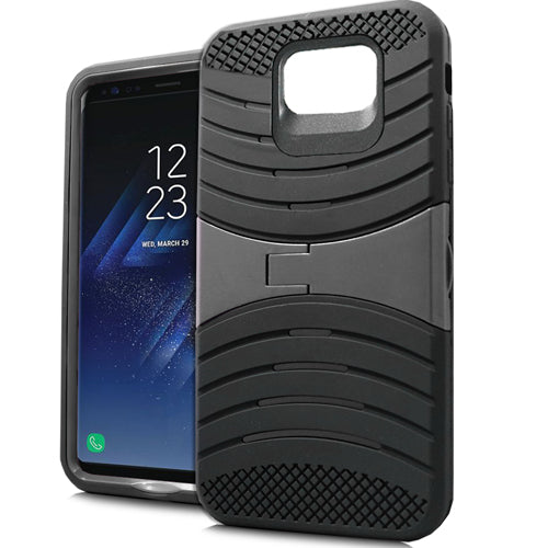 GSA Armor Hybrid Side Kickstand Case For Samsung Galaxy S8 - Black/Gray