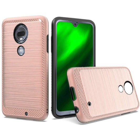 GSA Brushed Case Edge Design For Motorola Moto G7 Power /G7 Supra Rose Gold