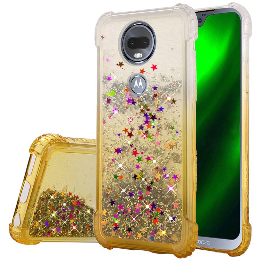 GSA Gradient Liquid Glitter Case for Motorola Moto G7 Power & G7 Supra Gold